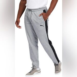 Puma Men's Gray and Black Joggers